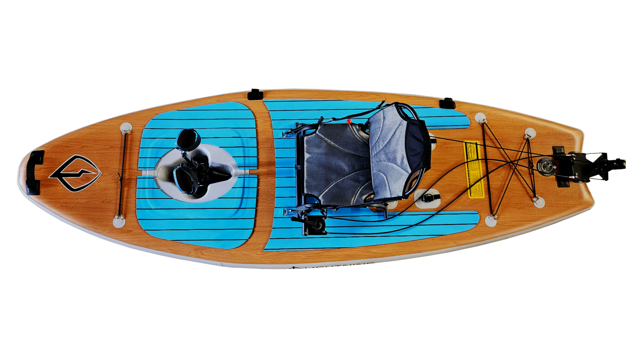 inflatable kayak with pedal drive Lightning Kayaks Air 9 Inflatable Pedal Board