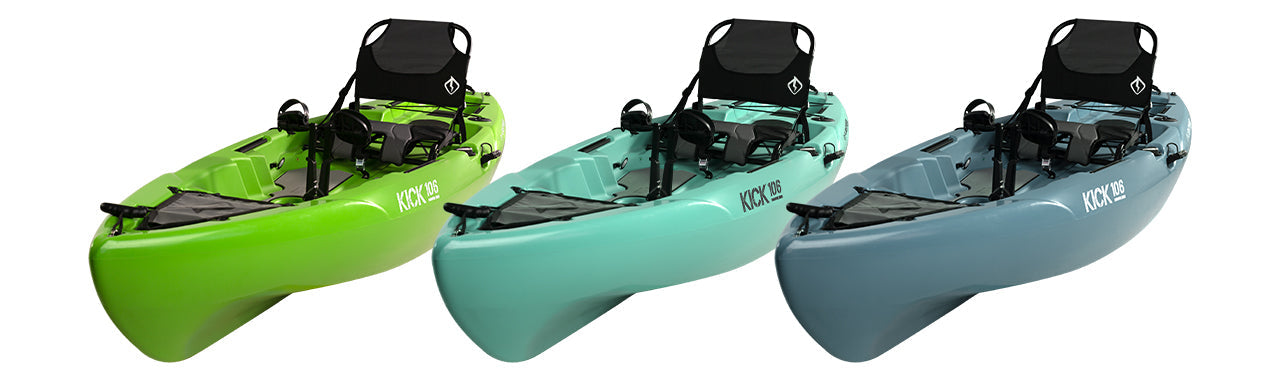 pedal kayak Kick 106 Pedal Drive Kayak Factory Sale Auburndale FL / Hi-Viz Green