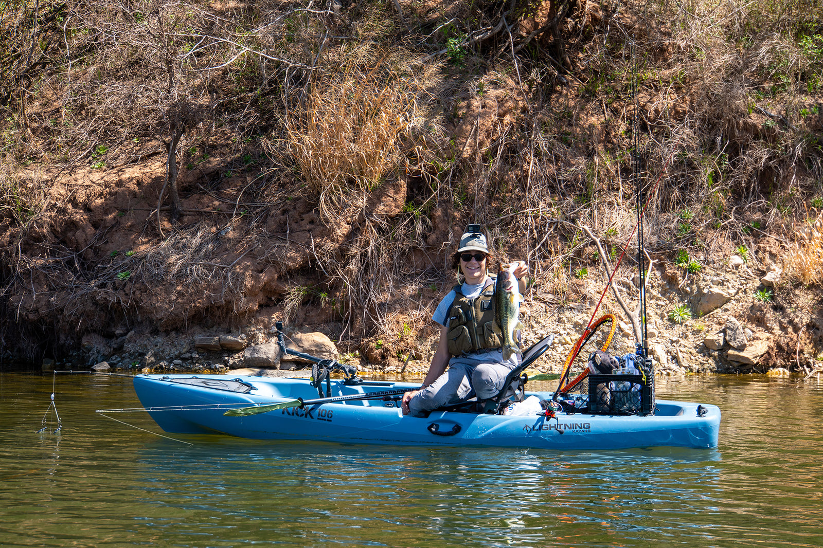 12 Lightning Nomad Pedal Drive Fishing Kayak – YAKWORKS Kayaks and  Accessories