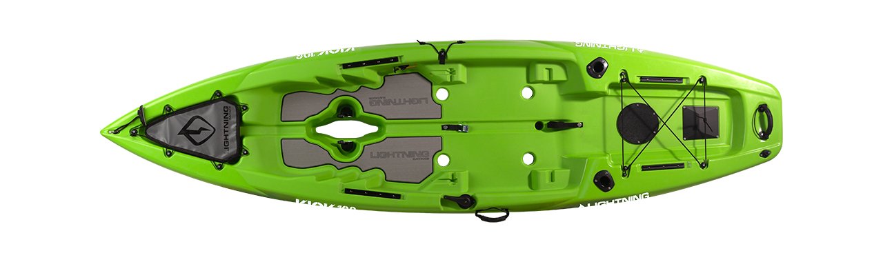 Kick 106 Pedal Drive Kayak Hi-Vis - Lightning Kayaks