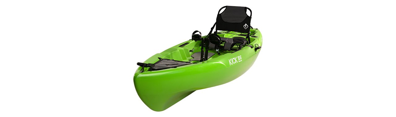 foot pedal kayaks Kick 106 Pedal Drive Kayak Hi-Vis