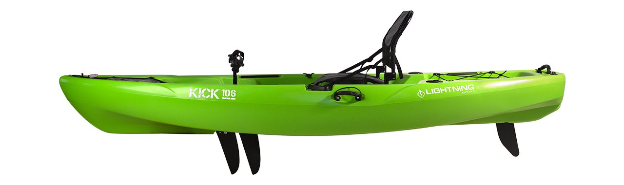 Kick 106 Pedal Drive Kayak Hi-Vis - Lightning Kayaks