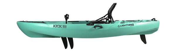 Kick 106 Pedal Drive Kayak Seafoam - Lightning Kayaks